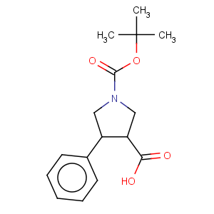 CAS No:221142-28-5 1,3-Pyrrolidinedicarboxylicacid, 4-phenyl-, 1-(1,1-dimethylethyl) ester, (3R,4S)-rel-