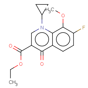 CAS No:221221-15-4 1-Cyclopropyl-7-fluoro-1,4-dihydro-8-methoxy-4-oxo-3-quinolinecarboxylic acid, ethyl ester