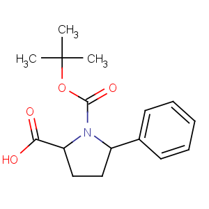 CAS No:221352-49-4 (2S,<br />5R)-1-[(2-methylpropan-2-yl)oxycarbonyl]-5-phenylpyrrolidine-2-<br />carboxylic acid