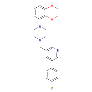 CAS No:222551-17-9 1-(2,3-dihydro-1,<br />4-benzodioxin-5-yl)-4-[[5-(4-fluorophenyl)pyridin-3-yl]methyl]piperazine