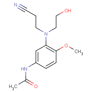 CAS No:22588-78-9 N-[3-[2-cyanoethyl(2-hydroxyethyl)amino]-4-methoxyphenyl]acetamide