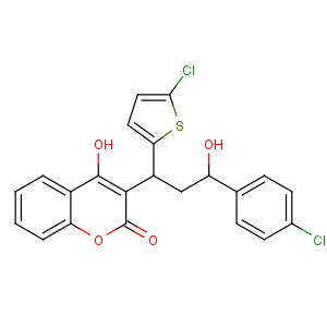 CAS No:22619-35-8 3-[3-(4-chlorophenyl)-1-(5-chlorothiophen-2-yl)-3-hydroxypropyl]-4-<br />hydroxychromen-2-one