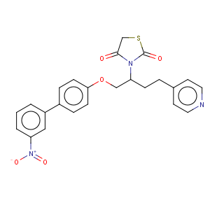 CAS No:227088-94-0 2,4-Thiazolidinedione,3-[1-[[(3'-nitro[1,1'-biphenyl]-4-yl)oxy]methyl]-3-(4-pyridinyl)propyl]-