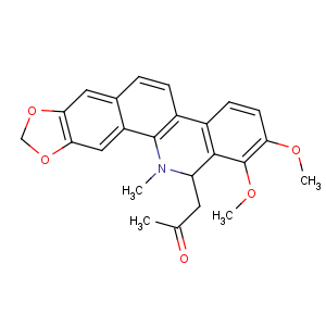 CAS No:22864-92-2 2-Propanone,1-[(13S)-12,13-dihydro-1,2-dimethoxy-12-methyl[1,3]dioxolo[4,5]benzo[1,2-c]phenanthridin-13-yl]-