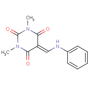 CAS No:23069-97-8 2,4,6(1H,3H,5H)-Pyrimidinetrione,1,3-dimethyl-5-[(phenylamino)methylene]-
