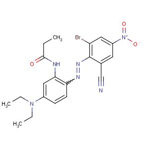 CAS No:2309-94-6 N-[2-[(2-bromo-6-cyano-4-nitrophenyl)diazenyl]-5-(diethylamino)phenyl]<br />propanamide
