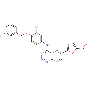 CAS No:231278-84-5 5-[4-[3-chloro-4-[(3-fluorophenyl)methoxy]anilino]quinazolin-6-yl]furan-<br />2-carbaldehyde