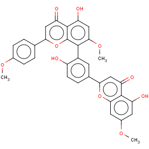 CAS No:23132-13-0 4H-1-Benzopyran-4-one,5-hydroxy-8-[2-hydroxy-5-(5-hydroxy-7-methoxy-4-oxo-4H-1-benzopyran-2-yl)phenyl]-7-methoxy-2-(4-methoxyphenyl)-