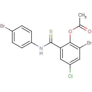 CAS No:23233-88-7 [2-bromo-6-[(4-bromophenyl)carbamothioyl]-4-chlorophenyl] acetate