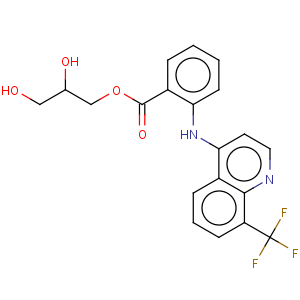 CAS No:23779-99-9 Benzoic acid,2-[[8-(trifluoromethyl)-4-quinolinyl]amino]-, 2,3-dihydroxypropyl ester