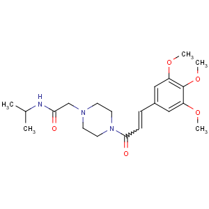 CAS No:23887-47-0 N-propan-2-yl-2-[4-[(E)-3-(3,4,<br />5-trimethoxyphenyl)prop-2-enoyl]piperazin-1-yl]acetamide