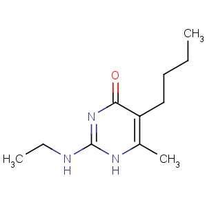 CAS No:23947-60-6 5-butyl-2-(ethylamino)-6-methyl-1H-pyrimidin-4-one