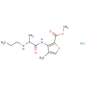 CAS No:23964-57-0 methyl<br />4-methyl-3-[2-(propylamino)propanoylamino]thiophene-2-carboxylate