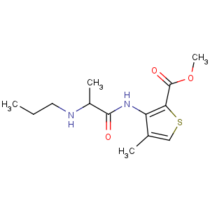 CAS No:23964-58-1 methyl 4-methyl-3-[2-(propylamino)propanoylamino]thiophene-2-carboxylate