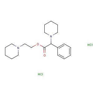 CAS No:2404-18-4 1-Piperidineaceticacid, a-phenyl-, 2-(1-piperidinyl)ethylester, hydrochloride (1:2)