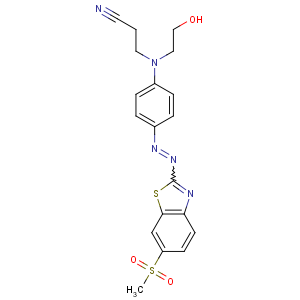 CAS No:24170-48-7 3-[N-(2-hydroxyethyl)-4-[(6-methylsulfonyl-1,<br />3-benzothiazol-2-yl)diazenyl]anilino]propanenitrile