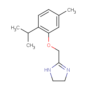 CAS No:24243-97-8 2-[(5-methyl-2-propan-2-ylphenoxy)methyl]-4,5-dihydro-1H-imidazole