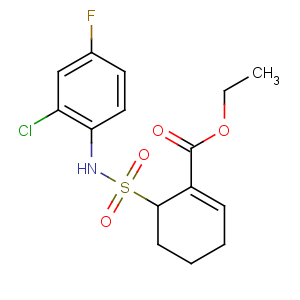 CAS No:243984-11-4 ethyl<br />(6R)-6-[(2-chloro-4-fluorophenyl)sulfamoyl]cyclohexene-1-carboxylate