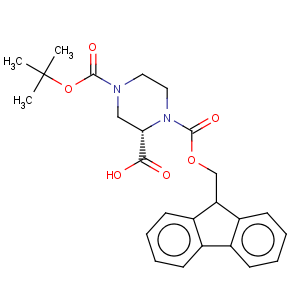 CAS No:244132-27-2 (s)-1-(((9h-fluoren-9-yl)methoxy)carbonyl)-4-(tert-butoxycarbonyl)piperazine-2-carboxylic acid