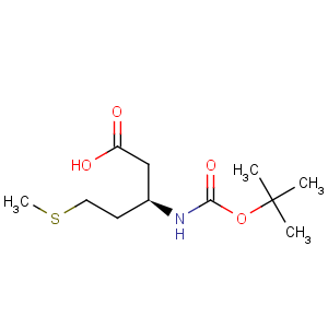 CAS No:244251-20-5 Pentanoic acid,3-[[(1,1-dimethylethoxy)carbonyl]amino]-5-(methylthio)-, (3R)-