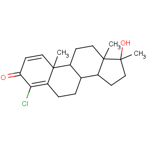 CAS No:2446-23-3 (8R,9S,10R,13S,14S,17S)-4-chloro-17-hydroxy-10,13,17-trimethyl-7,8,9,11,<br />12,14,15,16-octahydro-6H-cyclopenta[a]phenanthren-3-one