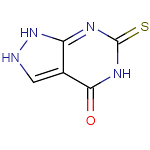 CAS No:24521-76-4 6-sulfanylidene-1,2-dihydropyrazolo[3,4-d]pyrimidin-4-one