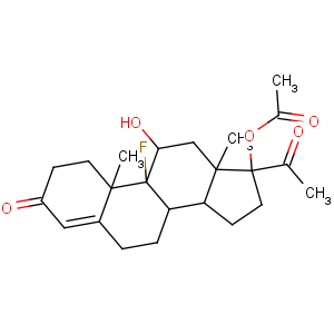 CAS No:2529-45-5 [(8S,9R,10S,11S,13S,14S,17R)-17-acetyl-9-fluoro-11-hydroxy-10,<br />13-dimethyl-3-oxo-1,2,6,7,8,11,12,14,15,<br />16-decahydrocyclopenta[a]phenanthren-17-yl] acetate