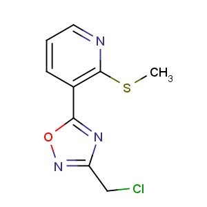 CAS No:252914-65-1 3-(chloromethyl)-5-(2-methylsulfanylpyridin-3-yl)-1,2,4-oxadiazole
