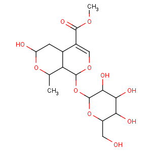 CAS No:25406-64-8 methyl<br />3-hydroxy-1-methyl-8-[(2S,3R,4S,5S,6R)-3,4,<br />5-trihydroxy-6-(hydroxymethyl)oxan-2-yl]oxy-1,3,4,4a,8,<br />8a-hexahydropyrano[3,4-c]pyran-5-carboxylate