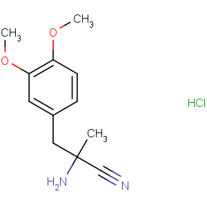 CAS No:2544-13-0 (2S)-2-amino-3-(3,<br />4-dimethoxyphenyl)-2-methylpropanenitrile