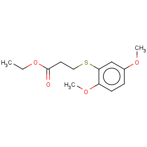 CAS No:255377-87-8 Propanoic acid,3-[(2,5-dimethoxyphenyl)thio]-, ethyl ester