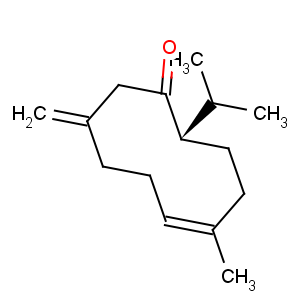 CAS No:25645-19-6 5-Cyclodecen-1-one,5-methyl-9-methylene-2-(1-methylethyl)-, (2S,5E)-