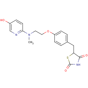 CAS No:257883-22-0 5-[[4-[2-[(5-hydroxypyridin-2-yl)-methylamino]ethoxy]phenyl]methyl]-1,<br />3-thiazolidine-2,4-dione