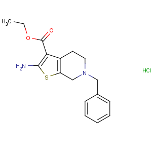 CAS No:25913-34-2 ethyl<br />2-amino-6-benzyl-5,7-dihydro-4H-thieno[2,<br />3-c]pyridine-3-carboxylate