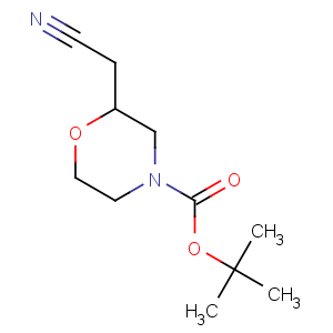 CAS No:259180-69-3 4-Morpholinecarboxylicacid, 2-(cyanomethyl)-, 1,1-dimethylethyl ester