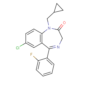 CAS No:25967-29-7 7-chloro-1-(cyclopropylmethyl)-5-(2-fluorophenyl)-3H-1,<br />4-benzodiazepin-2-one