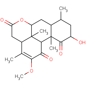 CAS No:26121-56-2 Picras-12-ene-1,11,16-trione,2-hydroxy-12-methoxy-, (2a)- (9CI)