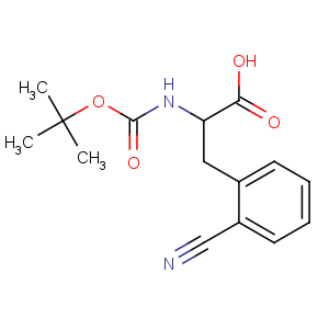 CAS No:261380-28-3 3-(2-cyanophenyl)-2-[(2-methylpropan-2-yl)oxycarbonylamino]propanoic<br />acid