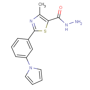 CAS No:262589-42-4 4-methyl-2-(3-pyrrol-1-ylphenyl)-1,3-thiazole-5-carbohydrazide