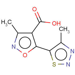 CAS No:263385-59-7 4-Isoxazolecarboxylicacid, 3-methyl-5-(4-methyl-1,2,3-thiadiazol-5-yl)-