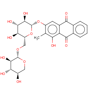 CAS No:26388-47-6 9,10-Anthracenedione,1-hydroxy-2-methyl-3-[(6-O-b-D-xylopyranosyl-b-D-glucopyranosyl)oxy]-