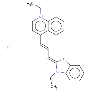 CAS No:2642-25-3 Quinolinium,1-ethyl-4-[3-(3-ethyl-2(3H)-benzothiazolylidene)-1-propen-1-yl]-, iodide (1:1)