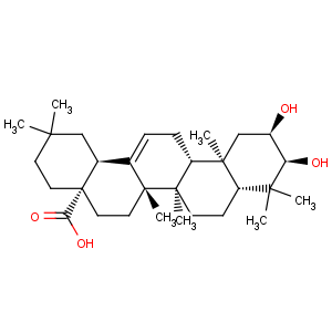 CAS No:26563-68-8 Olean-12-en-28-oicacid, 2,3-dihydroxy-, (2a,3a)-