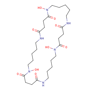 CAS No:26605-16-3 1,6,12,17,23,28-Hexaazacyclotritriacontane-2,5,13,16,24,27-hexone,1,12,23-trihydroxy-