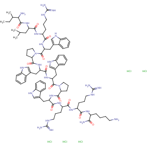 CAS No:269062-93-3 L-Lysinamide,L-isoleucyl-L-leucyl-L-arginyl-L-tryptophyl-L-prolyl-L-tryptophyl-L-tryptophyl-L-prolyl-L-tryptophyl-L-arginyl-L-arginyl-,hydrochloride (1:5)