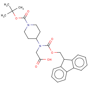 CAS No:269078-80-0 1-Piperidinecarboxylicacid, 4-[(carboxymethyl)[(9H-fluoren-9-ylmethoxy)carbonyl]amino]-,1-(1,1-dimethylethyl) ester