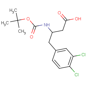 CAS No:269396-56-7 (3R)-4-(3,<br />4-dichlorophenyl)-3-[(2-methylpropan-2-yl)oxycarbonylamino]butanoic acid