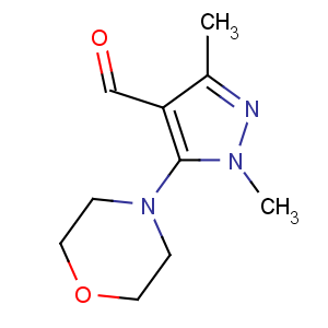 CAS No:26990-69-2 1,3-dimethyl-5-morpholin-4-ylpyrazole-4-carbaldehyde