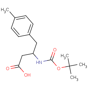 CAS No:270062-96-9 4-(4-methylphenyl)-3-[(2-methylpropan-2-yl)oxycarbonylamino]butanoic<br />acid