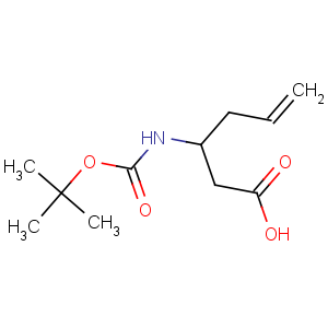 CAS No:270263-03-1 (3S)-3-[(2-methylpropan-2-yl)oxycarbonylamino]hex-5-enoic acid